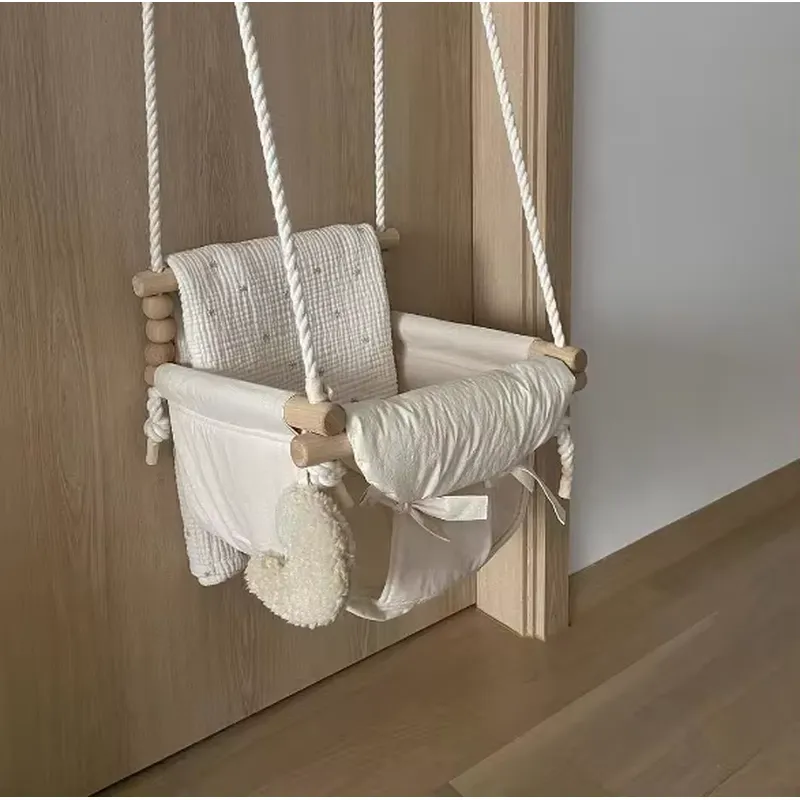 Baby Nursery Rocking Chair - Newborn Wooden Hanging Rocking Chair Comfortable