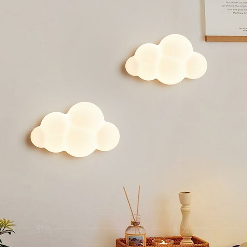 Baby Nursery Egg Light - White Cloud Wall Lamps for Children's