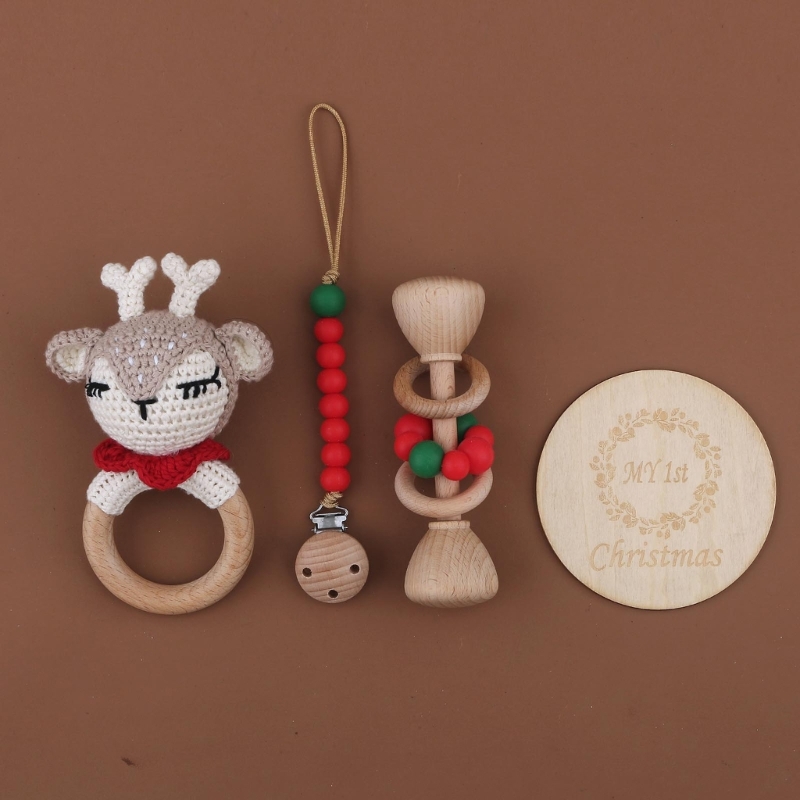Crib Mobile Musical - 1 Set Crochet Bunny Baby Rattle