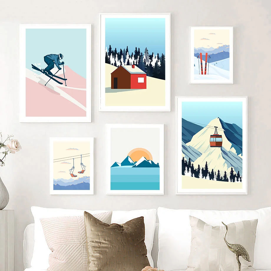 Vintage Minimalist Ski Snowboa - Baby Nursery Vintage Decor ulasan dan harga
