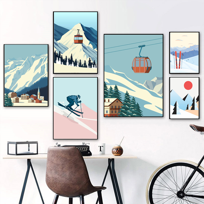 Vintage Minimalist Ski Snowboa - Baby Nursery Vintage Decor ulasan dan harga