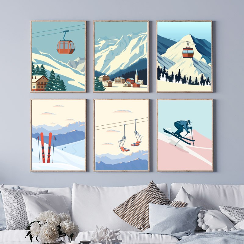 Vintage Minimalist Ski Snowboa - Baby Nursery Vintage Decor ulasan dan harga
