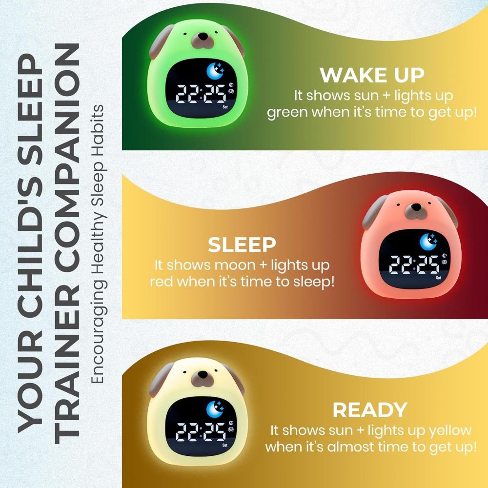 New Bright Alarm Clock Dog Des - Sound Sleep Trainer Clock ulasan dan harga