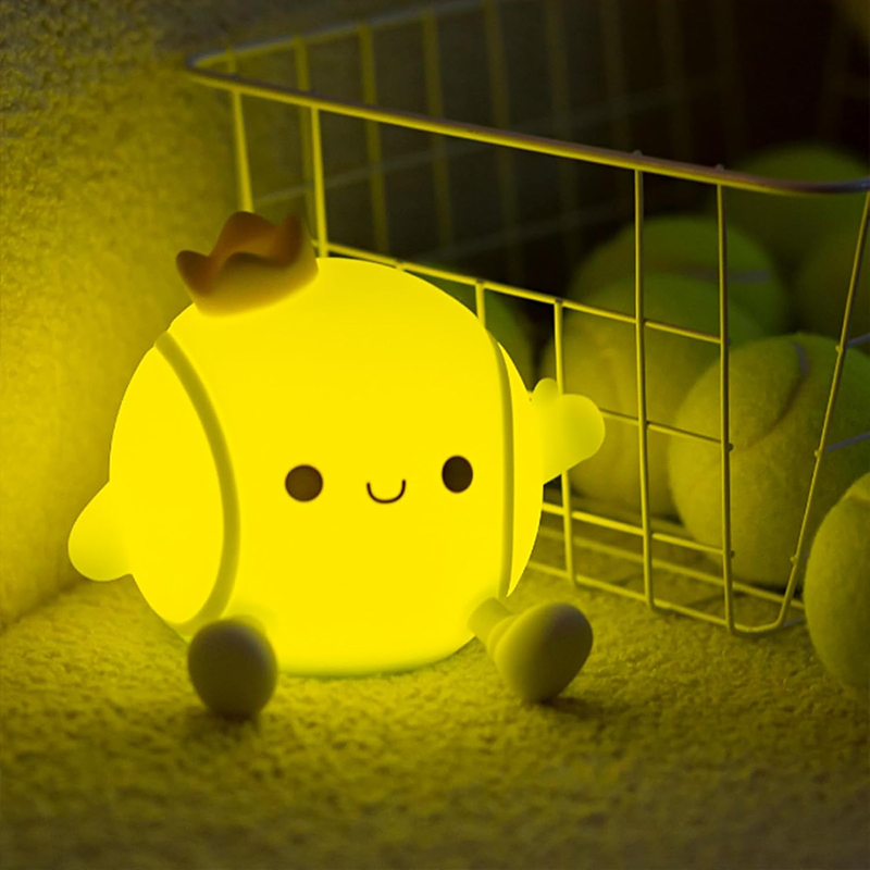 Cute Tennis Night Light Silico - Baby Nursery Egg Light ulasan dan harga