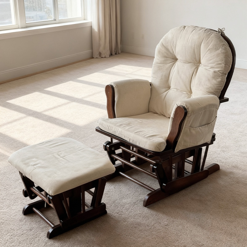 Modern Wood Glider Cushion Mat - Baby Nursery Rocking Chair ulasan dan harga