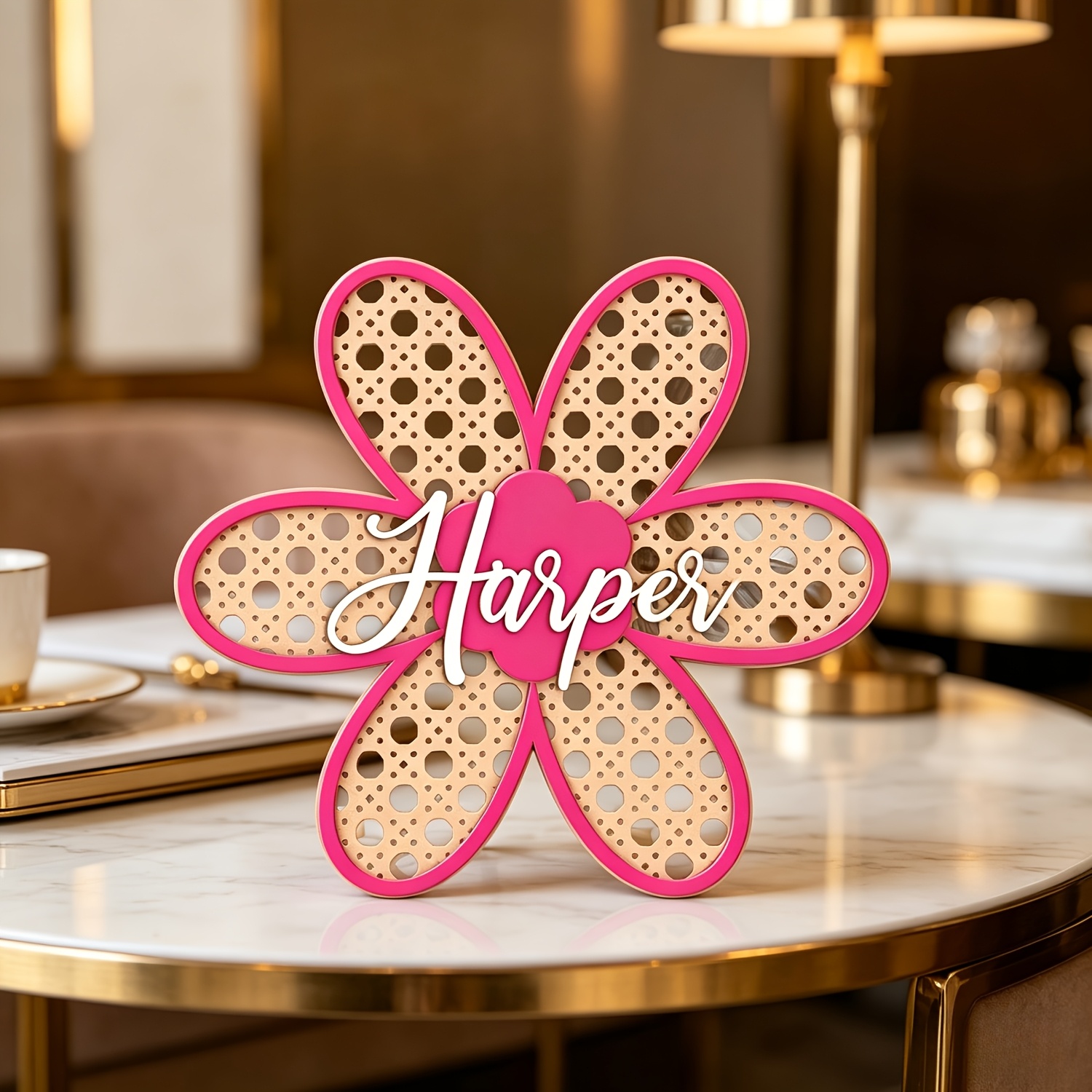 Personalized Boho Rattan Flowe - Baby Nursery ulasan dan harga