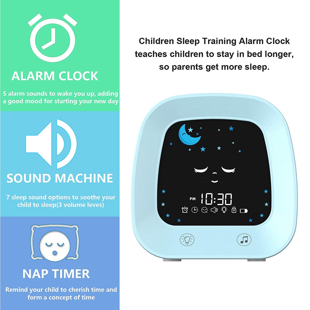 A23E-1 Set Alarm Clock For Kid - Sound Sleep Trainer Clock ulasan dan harga