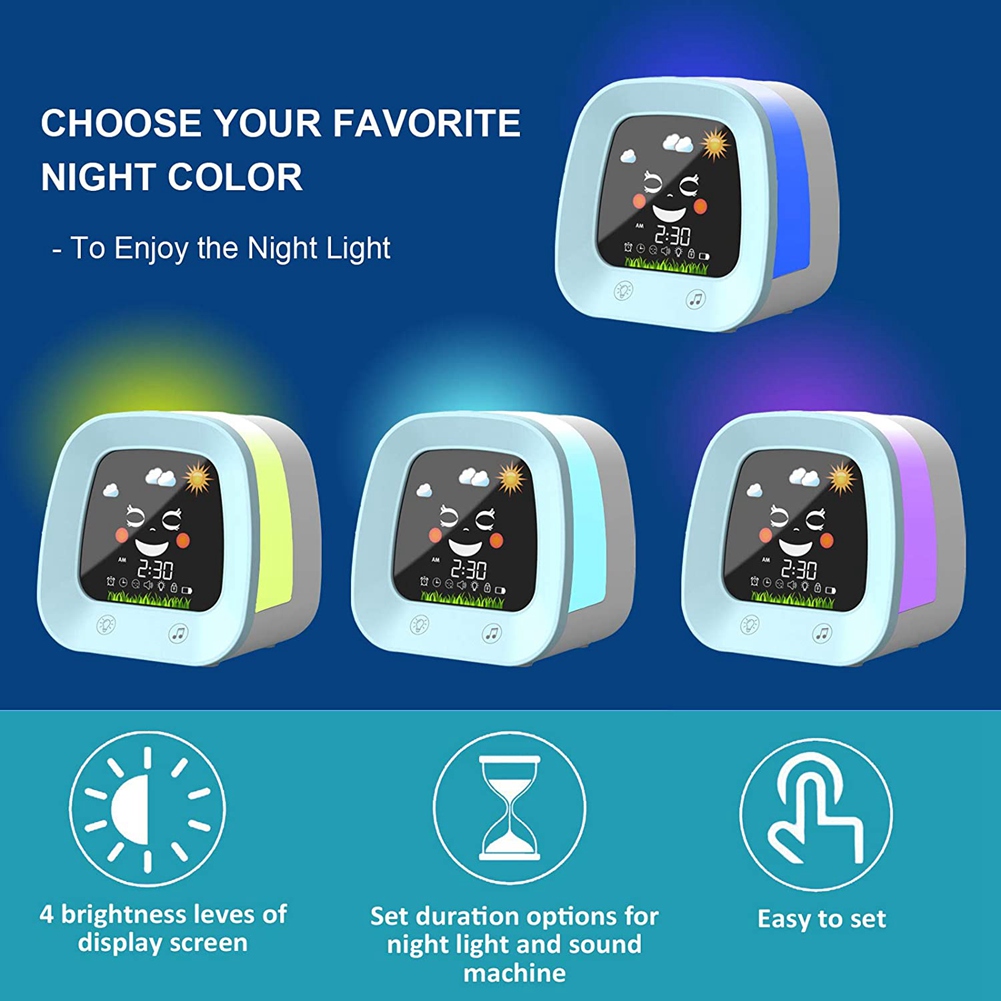 A23E-1 Set Alarm Clock For Kid - Sound Sleep Trainer Clock ulasan dan harga