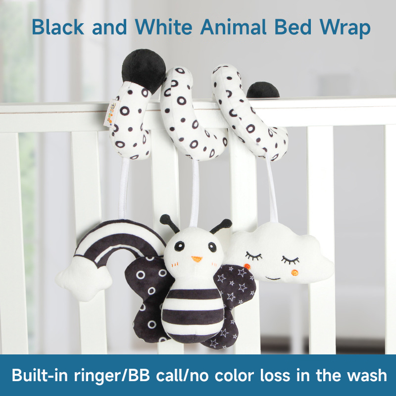 Baby Spiral Plush Toys Black a - Crib Mobile Musical ulasan dan harga