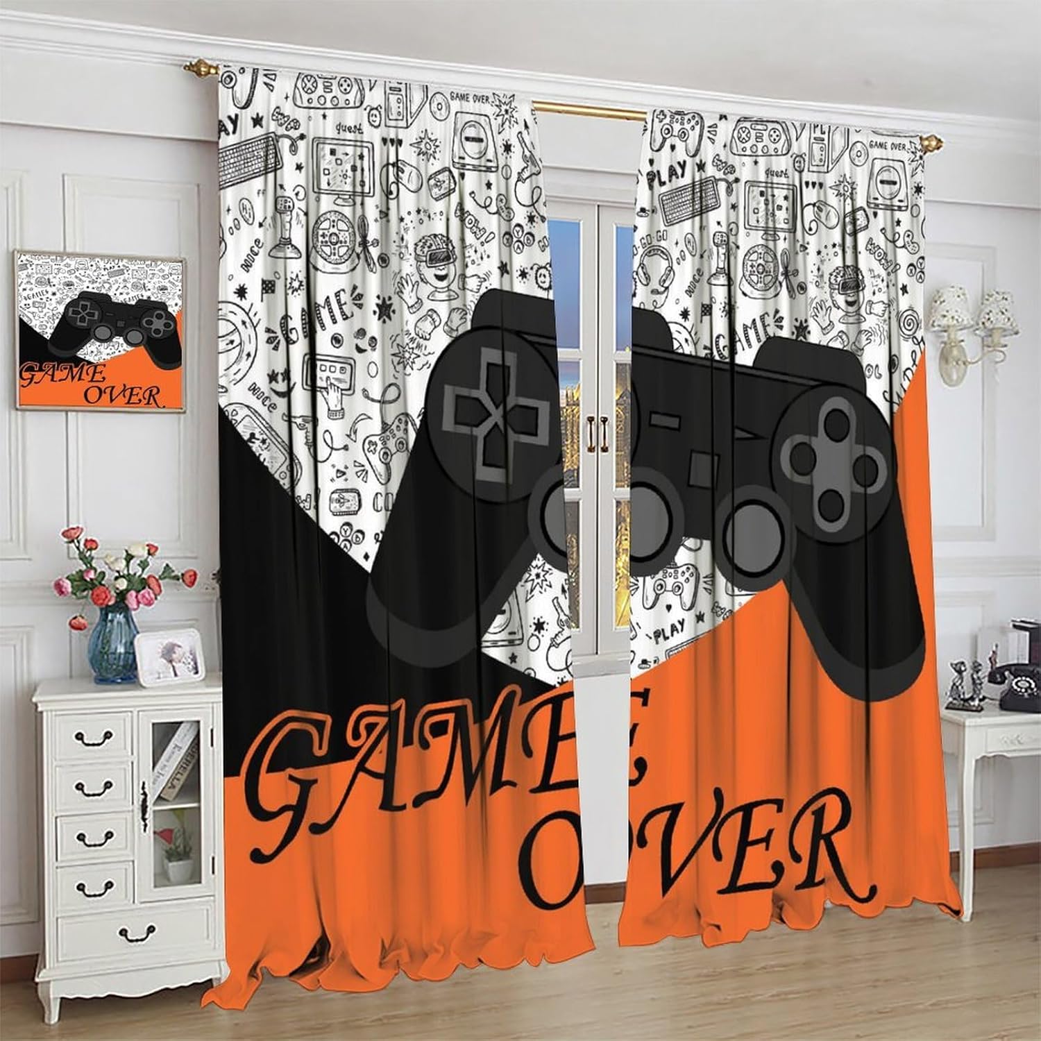 Gamer Curtains Kids Boy Bedroo - Baby Nursery Videos ulasan dan harga