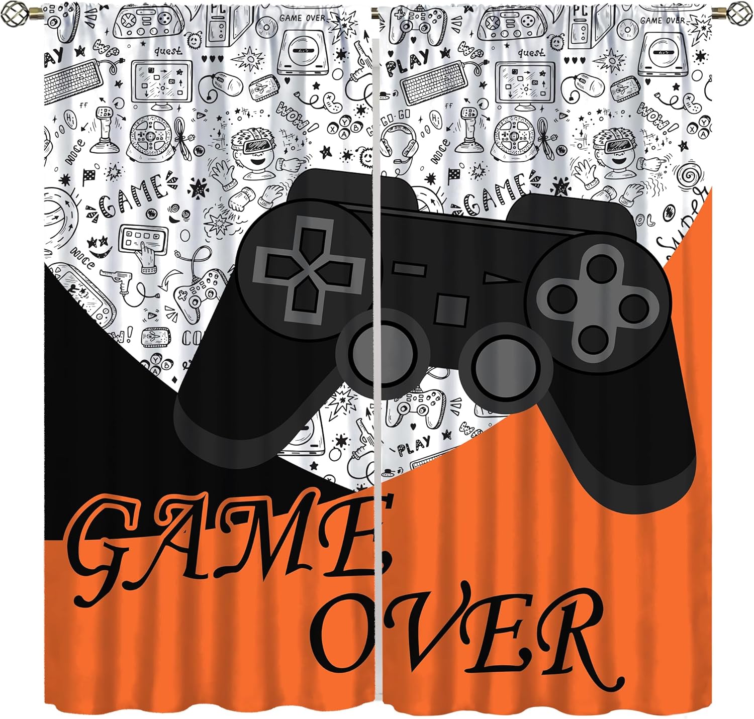 Gamer Curtains Kids Boy Bedroo - Baby Nursery Videos ulasan dan harga