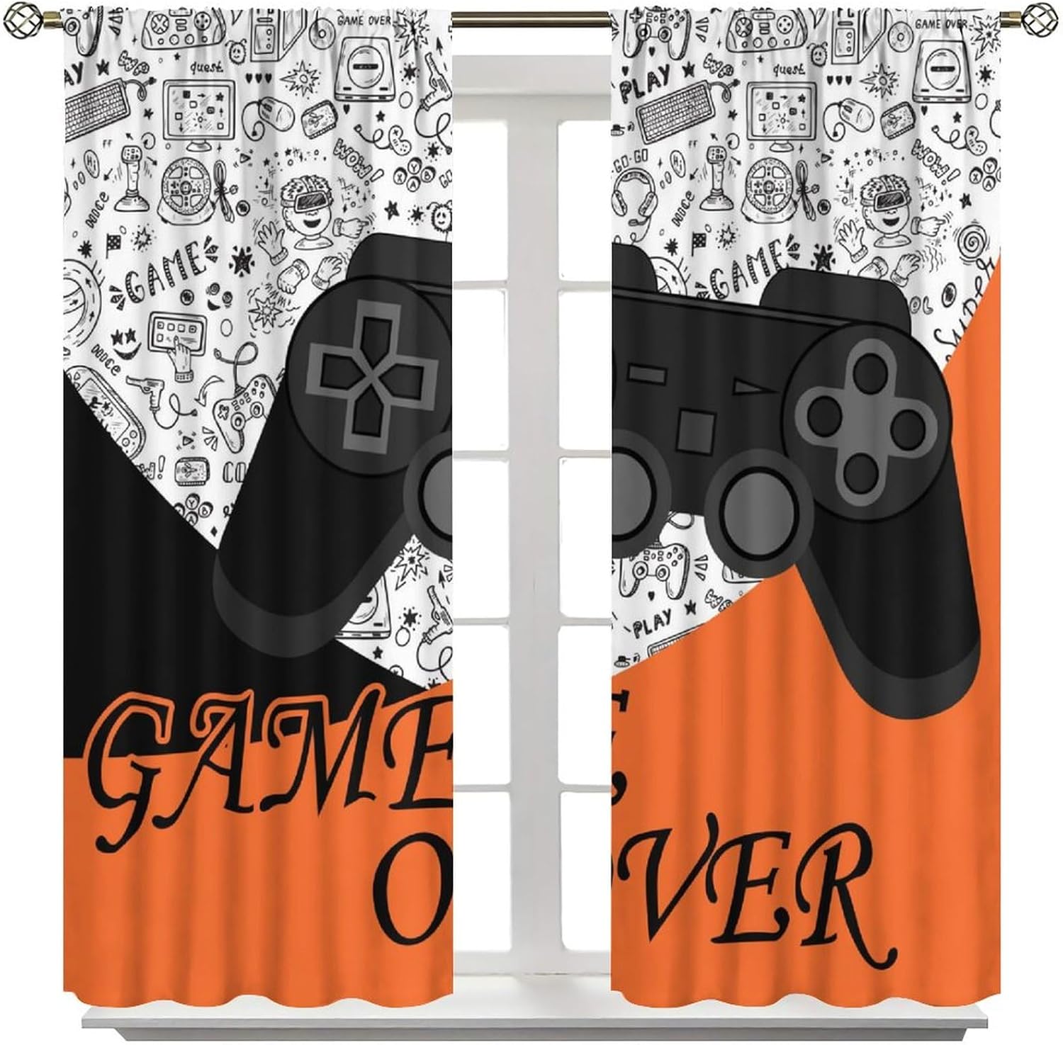 Gamer Curtains Kids Boy Bedroo - Baby Nursery Videos ulasan dan harga