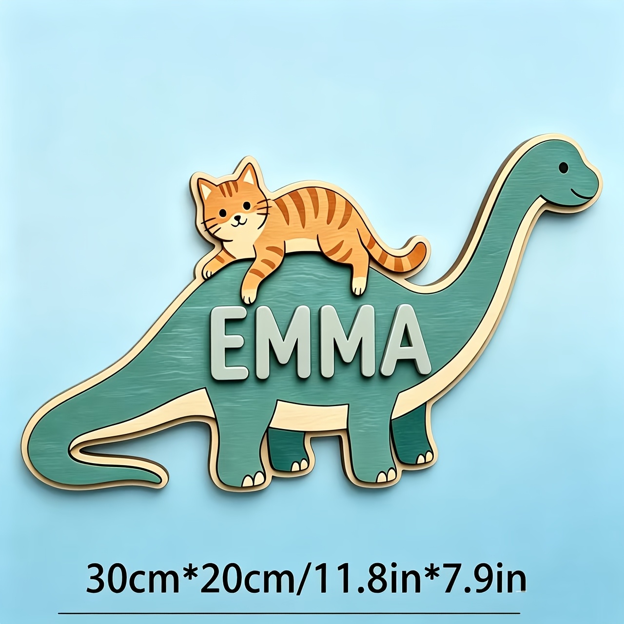 Personalized Cat Riding Dinosa - Baby Nursery ulasan dan harga