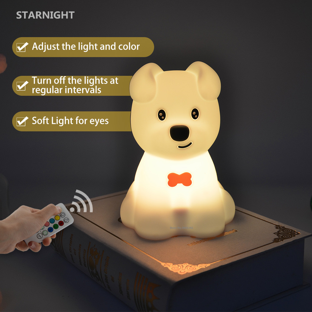 Dog LED Night Light Touch Sens - Baby Nursery Egg Light ulasan dan harga