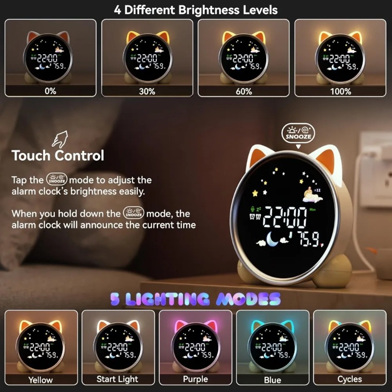 Kids Alarm Clock Ready to Rise - Sound Sleep Trainer Clock ulasan dan harga