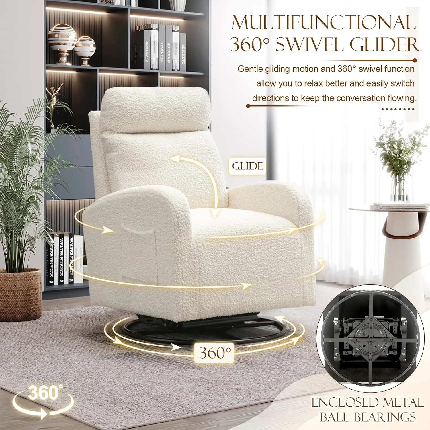 Modern Swivel Glider Chair, Up - Baby Nursery Rocking Chair ulasan dan harga