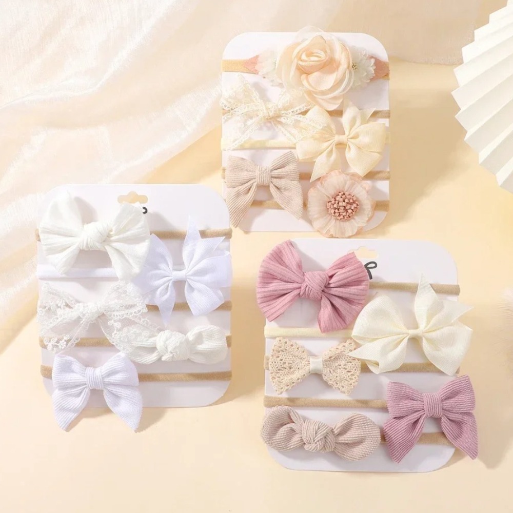 5Pcs Baby Flower Lace Bow Head - Baby Nursery Set ulasan dan harga