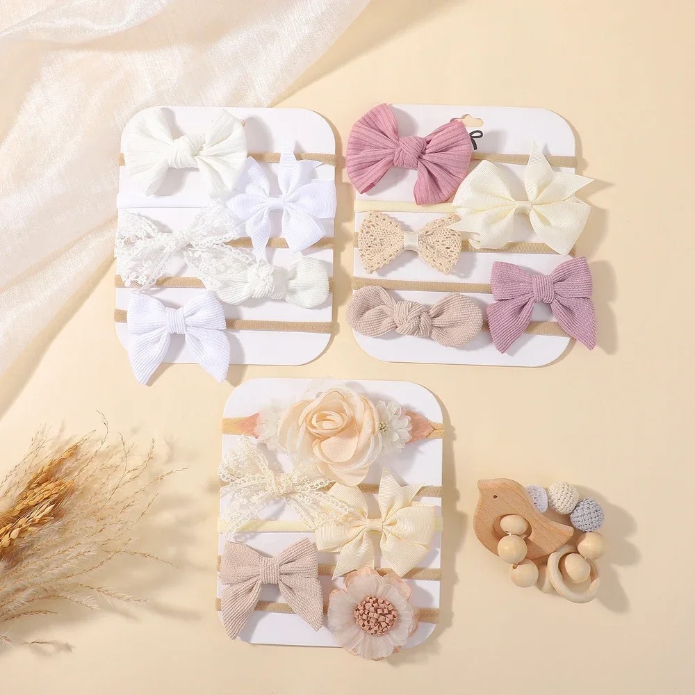 5Pcs Baby Flower Lace Bow Head - Baby Nursery Set ulasan dan harga