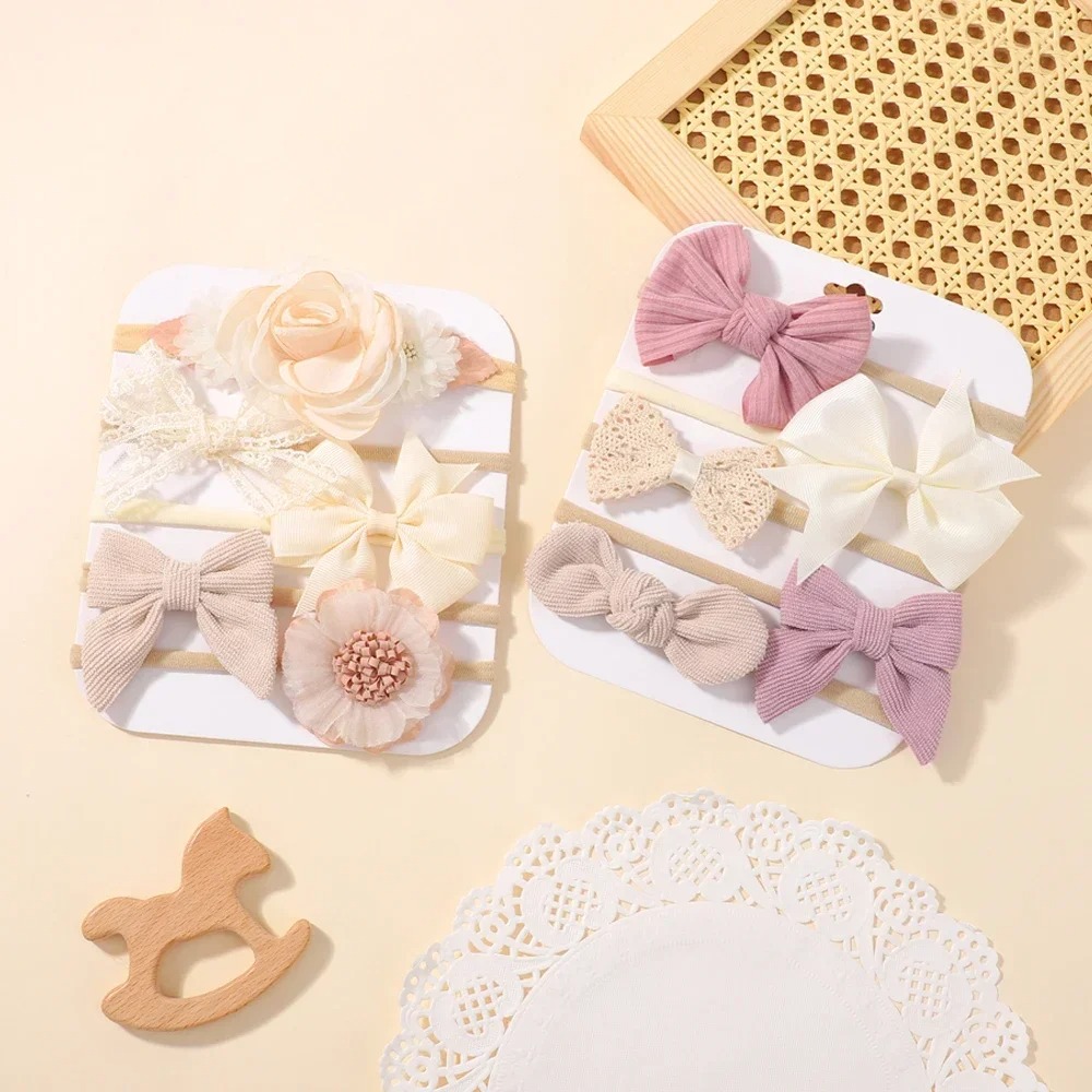 5Pcs Baby Flower Lace Bow Head - Baby Nursery Set ulasan dan harga