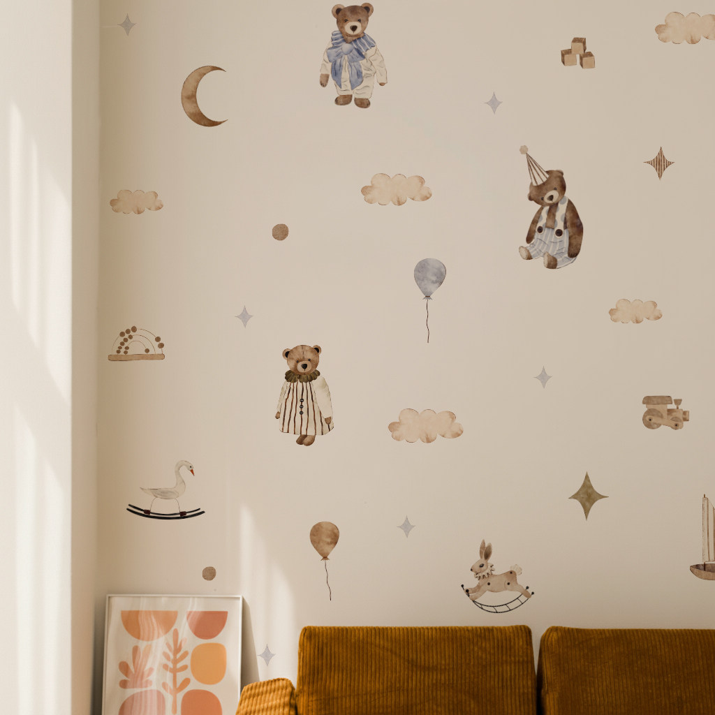Boho Wall Stickers Vintage Cut - Baby Nursery Vintage Decor ulasan dan harga