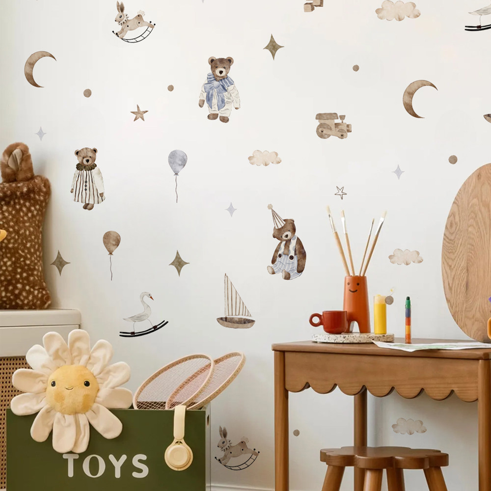 Boho Wall Stickers Vintage Cut - Baby Nursery Vintage Decor ulasan dan harga