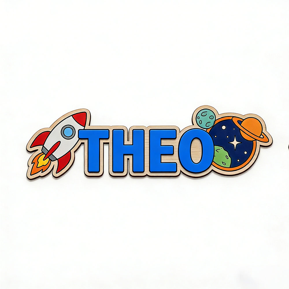 Personalized Space Rocket Name - Baby Nursery ulasan dan harga