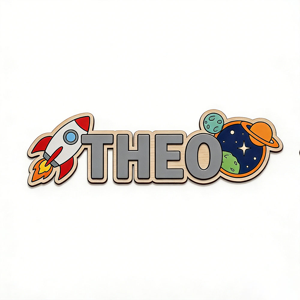 Personalized Space Rocket Name - Baby Nursery ulasan dan harga