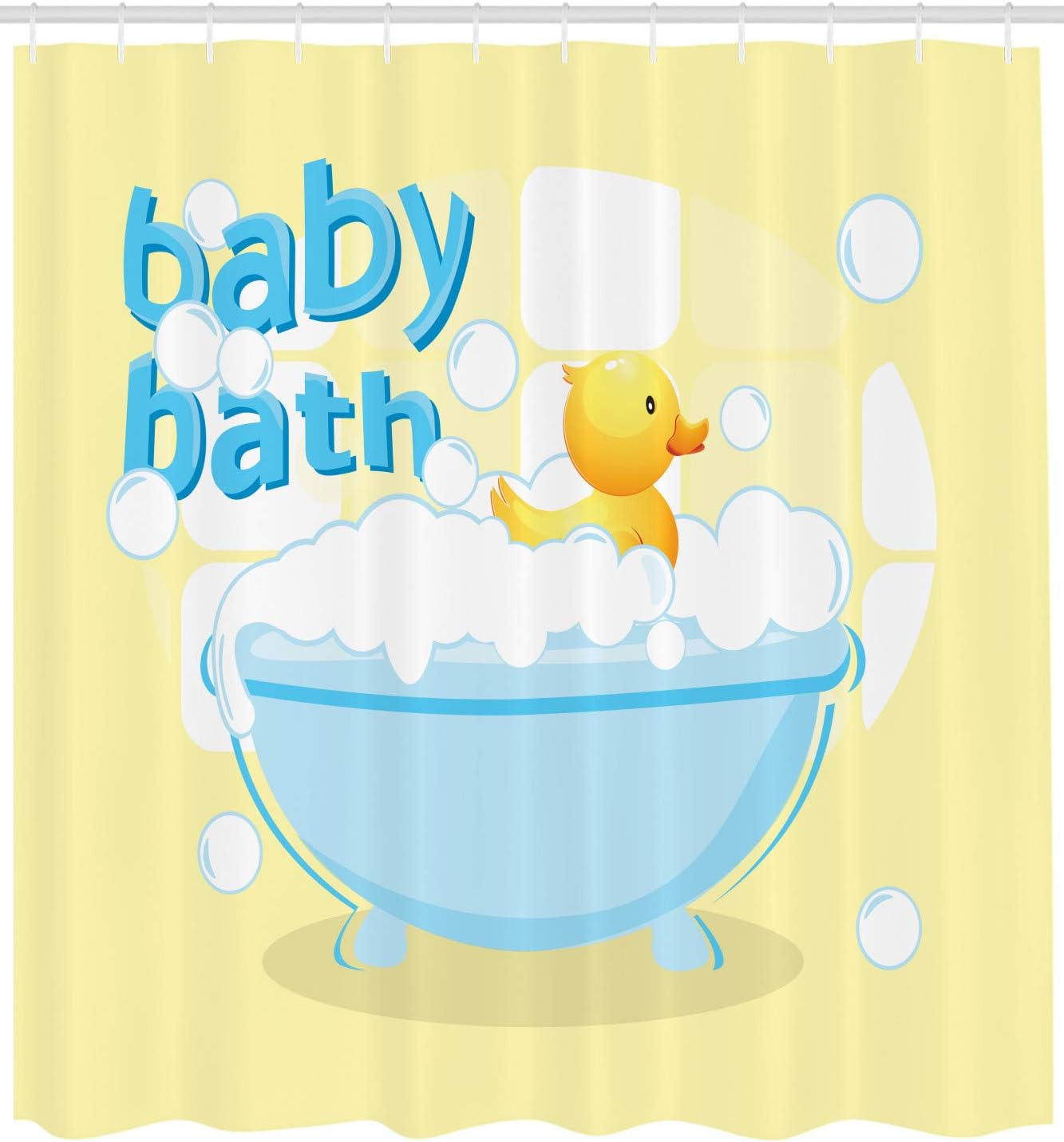 Yellow Baby Bath Shower Curtai - Baby Nursery Yellow ulasan dan harga