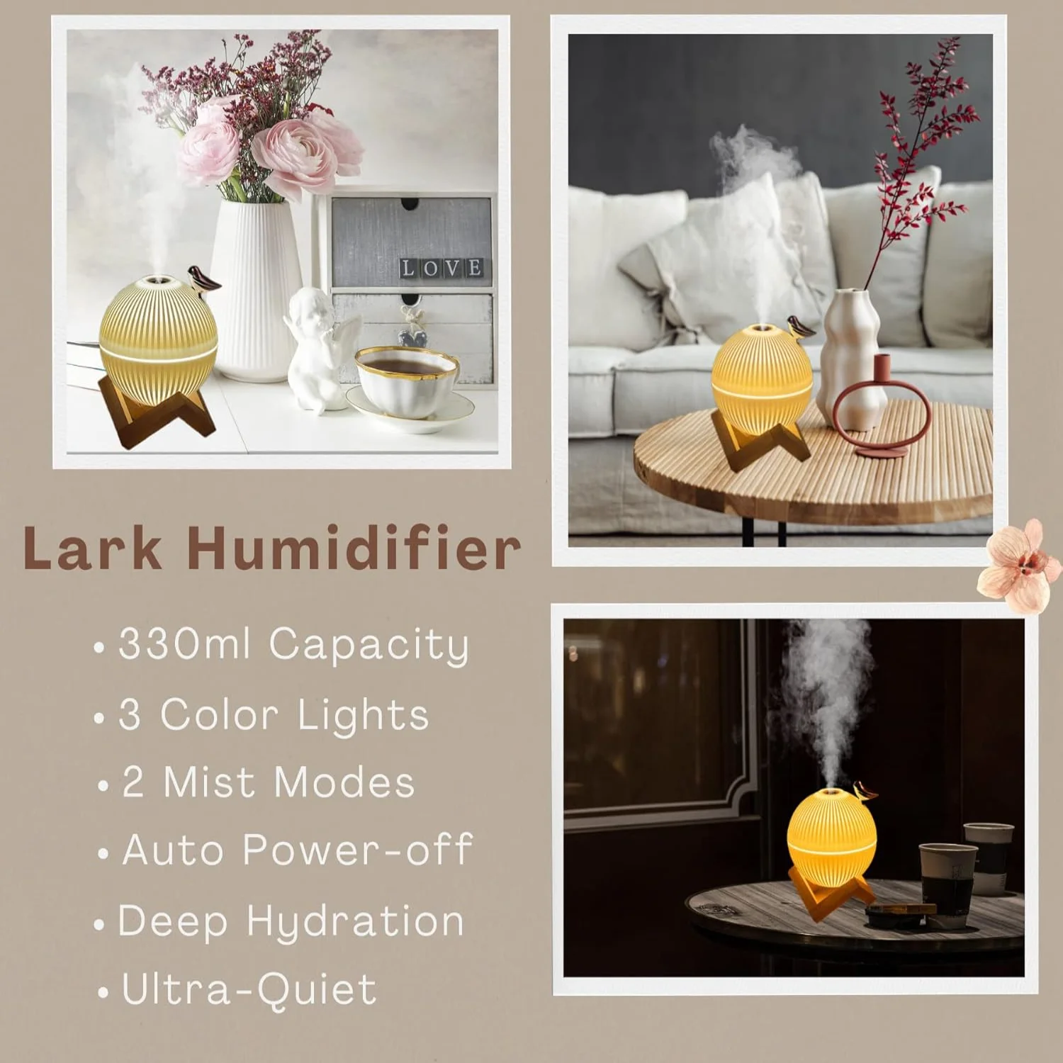 Cool Mist Mini Humidifier. Cut - Baby Nursery Yellow ulasan dan harga