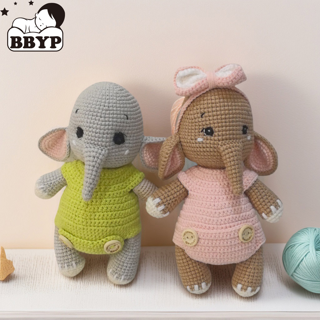 Handmade Crochet Elephant Coup - Baby Nursery Game ulasan dan harga