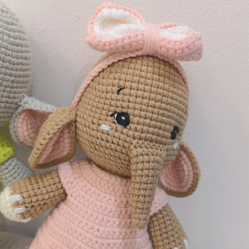 Handmade Crochet Elephant Coup - Baby Nursery Game ulasan dan harga
