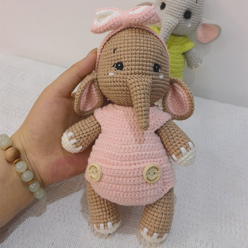 Handmade Crochet Elephant Coup - Baby Nursery Game ulasan dan harga