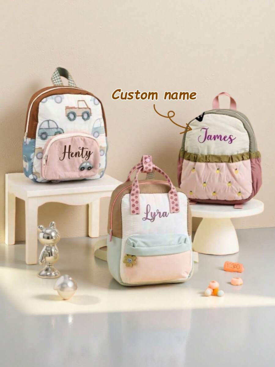 Custom Name Embroidered Cute B - Baby Nursery Backpack ulasan dan harga