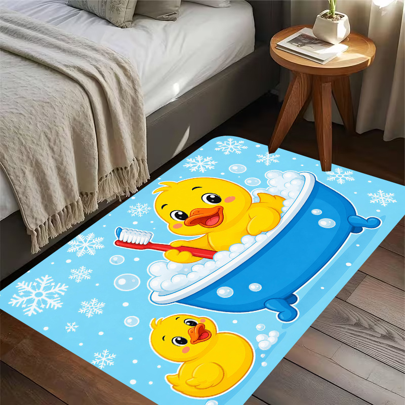 Cute Yellow Duck Bath Flannel  - Baby Nursery Yellow ulasan dan harga