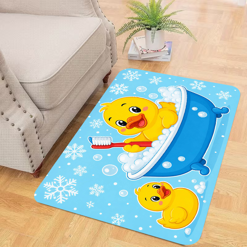 Cute Yellow Duck Bath Flannel  - Baby Nursery Yellow ulasan dan harga