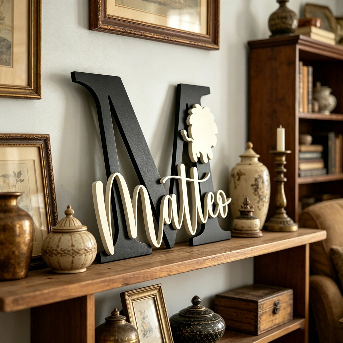 1Pc Custom Lion Name & Initial - Baby Nursery ulasan dan harga