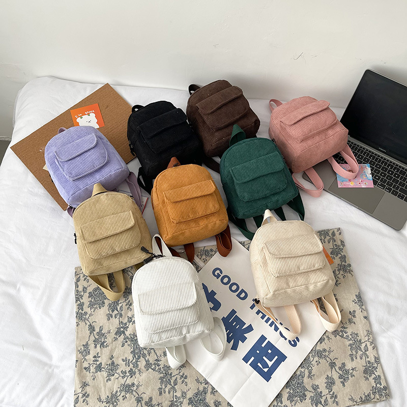 New Women's Corduroy Backpack  - Baby Nursery Backpack ulasan dan harga