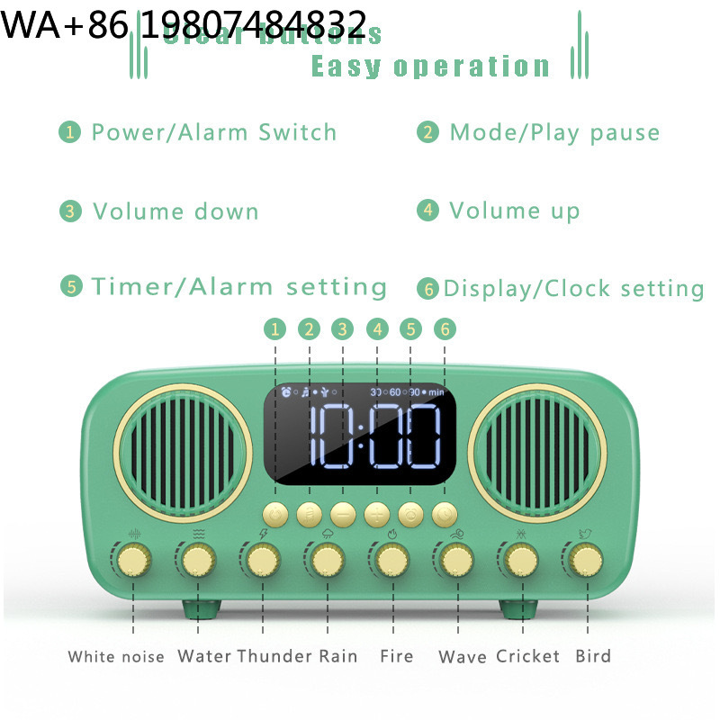 Retro Desktop Sleep Trainer Wi - Sound Sleep Trainer Clock ulasan dan harga