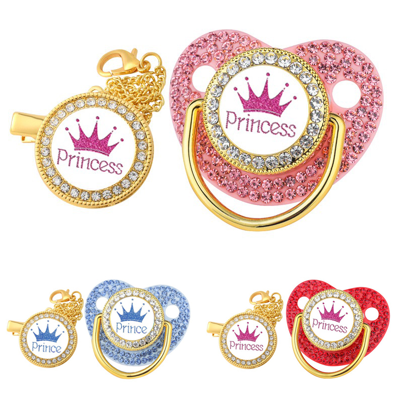 Luxury Crown Pacifier Clip Cha - Baby Nursery Set ulasan dan harga