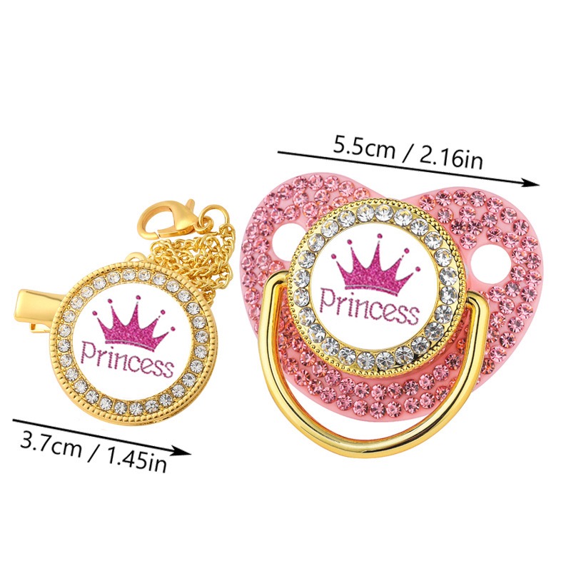 Luxury Crown Pacifier Clip Cha - Baby Nursery Set ulasan dan harga
