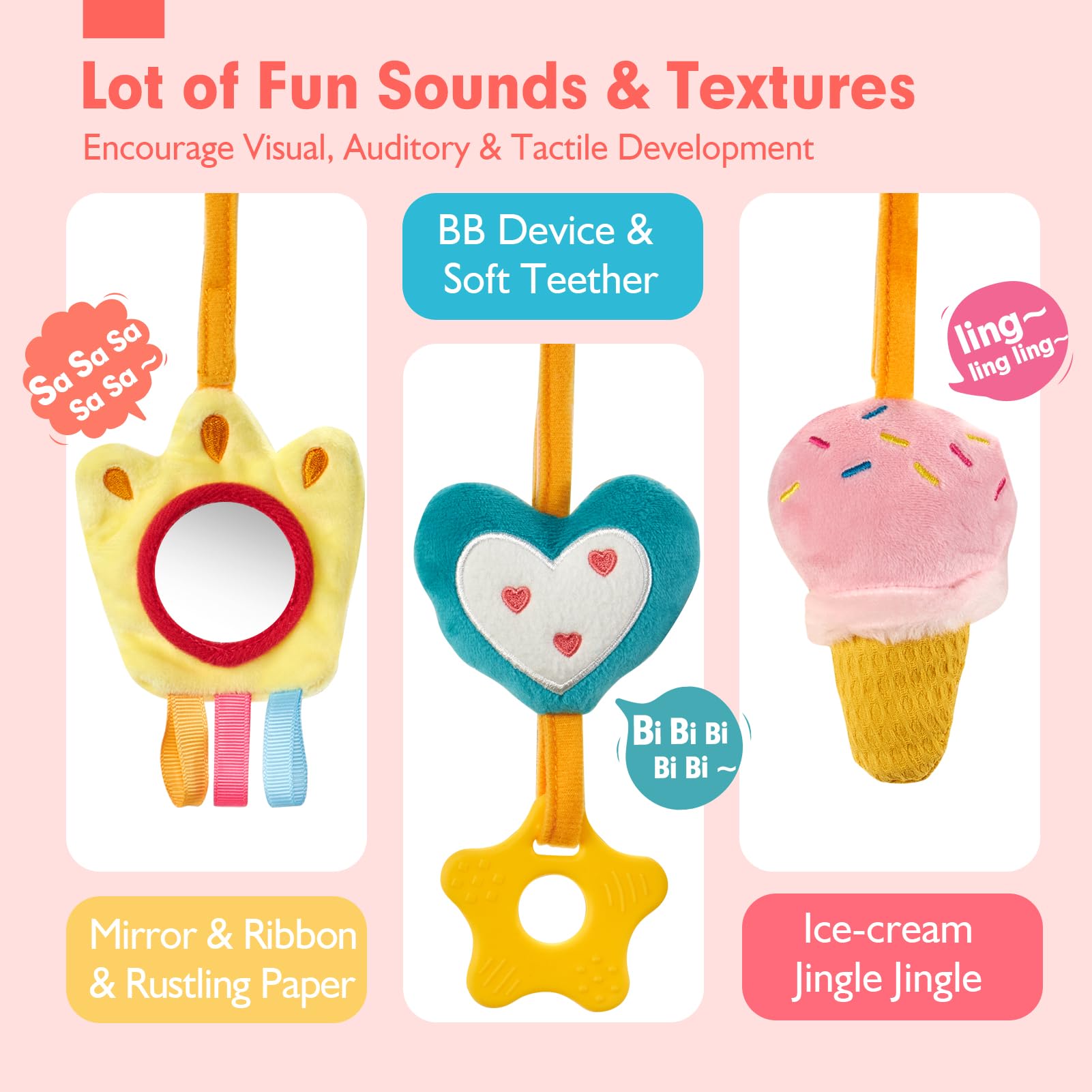 Car Seat Toys for Babies Rattl - Baby Nursery Set ulasan dan harga