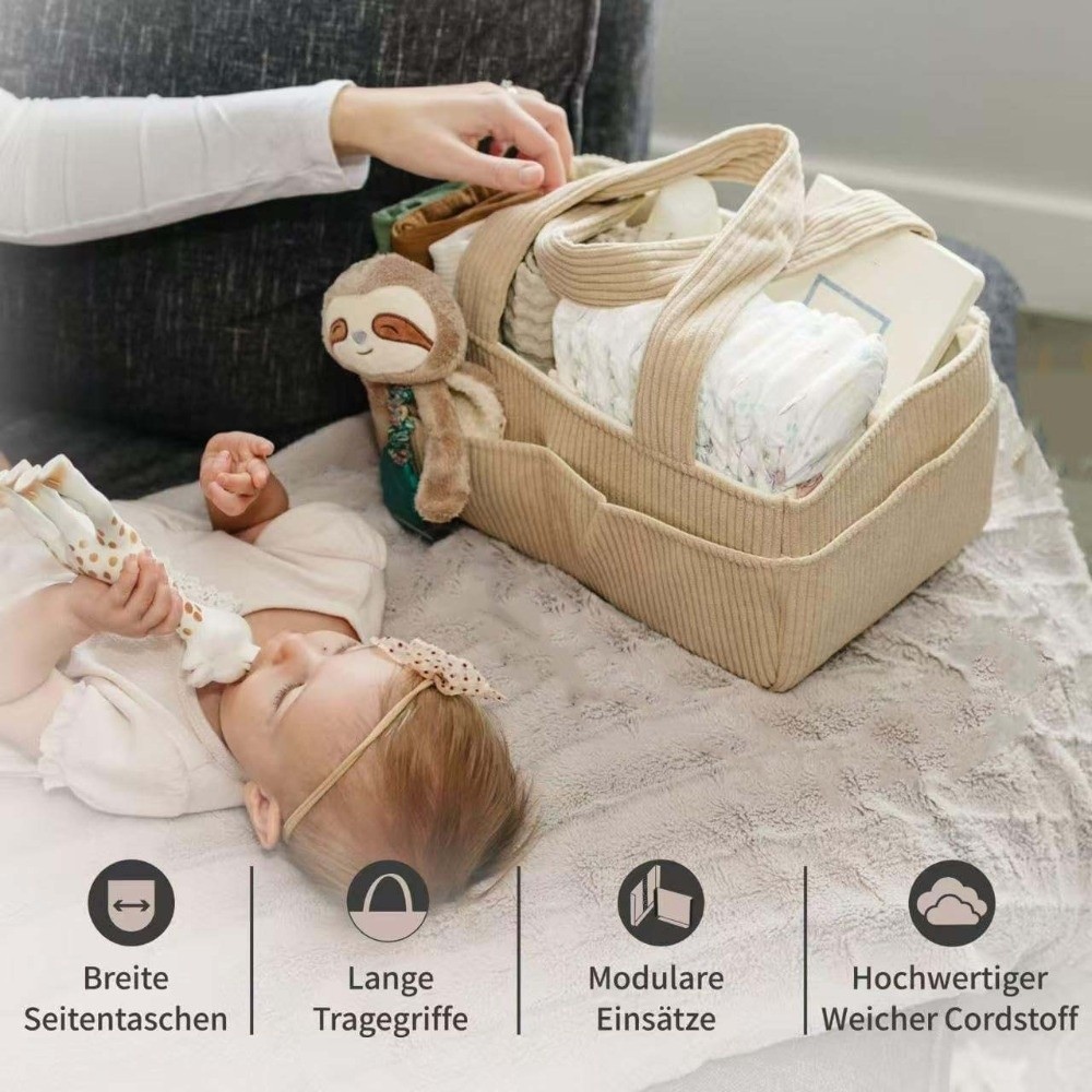 Corduroy Bag Large Capacity Di - Baby Nursery Backpack ulasan dan harga