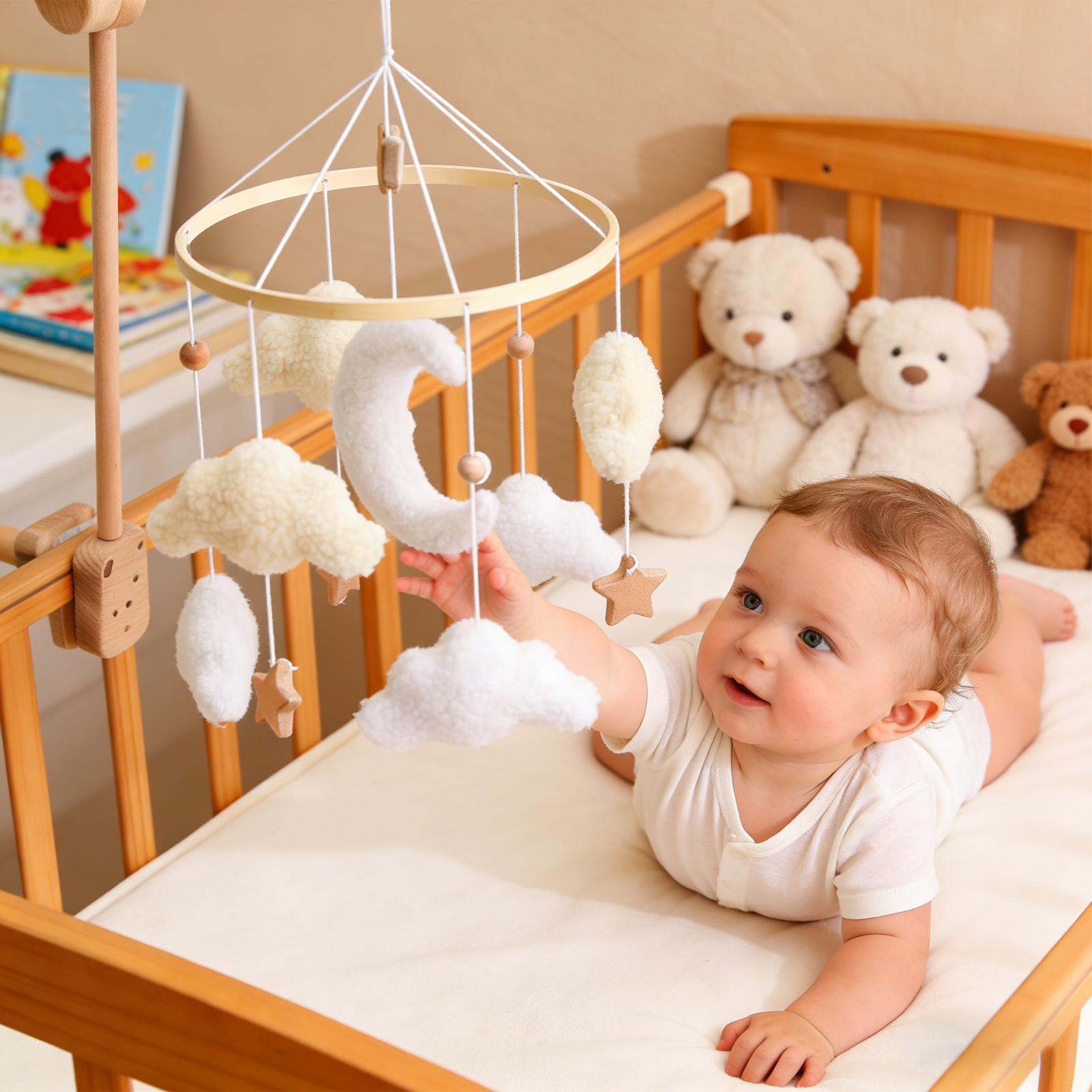 Wooden Crib Mobile Baby Bed Be - Baby Nursery Game ulasan dan harga