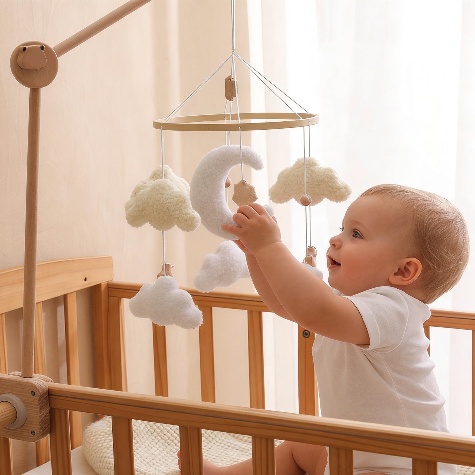 Wooden Crib Mobile Baby Bed Be - Baby Nursery Game ulasan dan harga