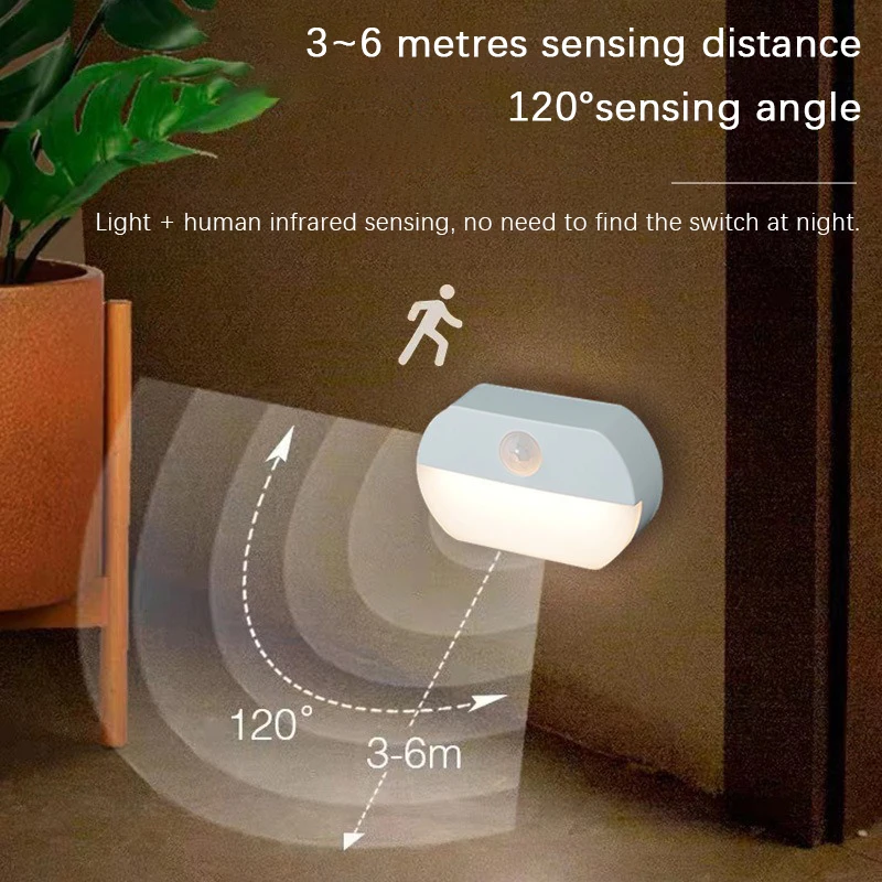 LED Human Body Sensing Night L - Baby Nursery Egg Light ulasan dan harga