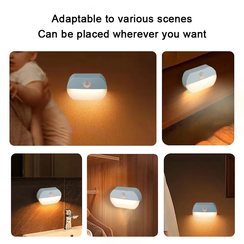 LED Human Body Sensing Night L - Baby Nursery Egg Light ulasan dan harga