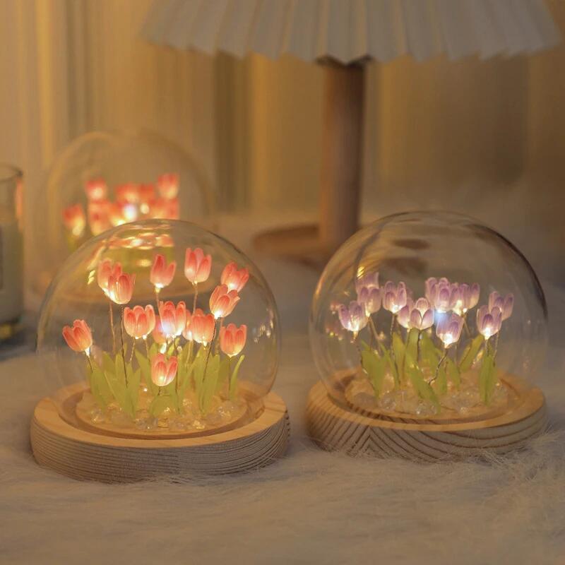 Artificial Tulip Flower Night  - Baby Nursery Egg Light ulasan dan harga