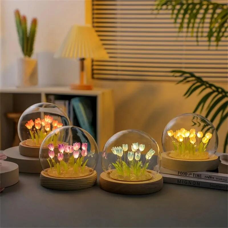 Artificial Tulip Flower Night  - Baby Nursery Egg Light ulasan dan harga